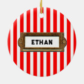 kerstfoto keramisch ornament (Achterkant)