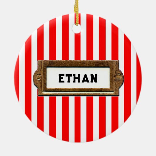 kerstfoto keramisch ornament (Achterkant)