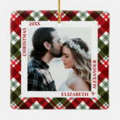 kerstfoto keramisch ornament (Achterkant)