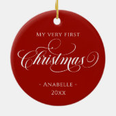 kerstfoto keramisch ornament (Achterkant)