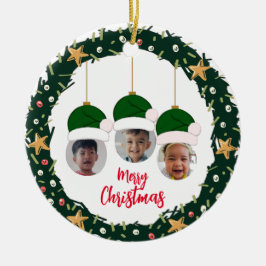 kerstfoto keramisch ornament