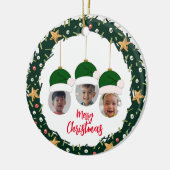 kerstfoto keramisch ornament (Links)