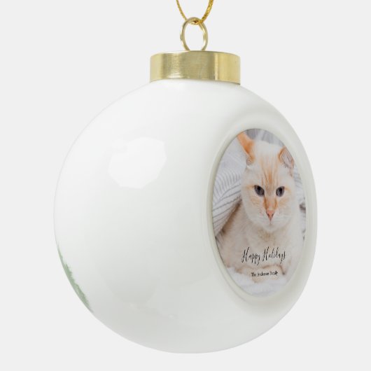 kerstfoto Keramisch Ornament (Links)