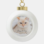 kerstfoto Keramisch Ornament (Voorkant)