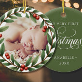 kerstfoto keramisch ornament