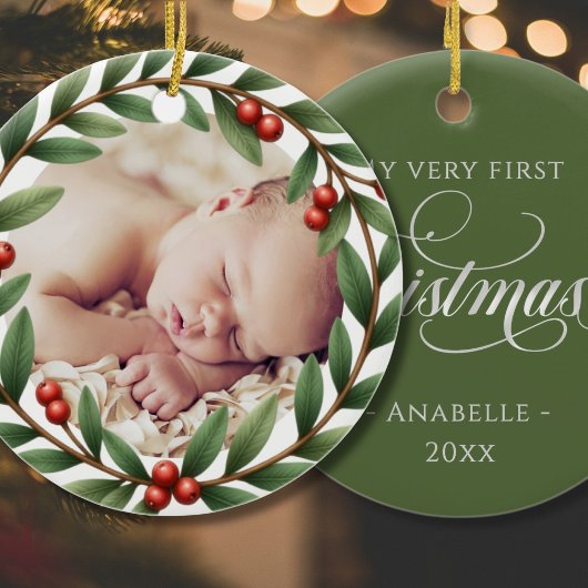 kerstfoto keramisch ornament