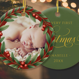 kerstfoto keramisch ornament