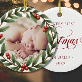 kerstfoto keramisch ornament