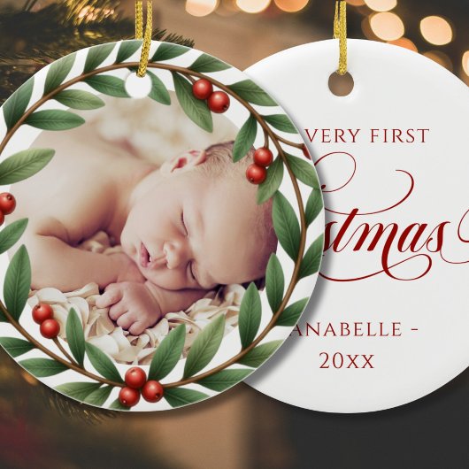 kerstfoto keramisch ornament