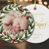 kerstfoto keramisch ornament