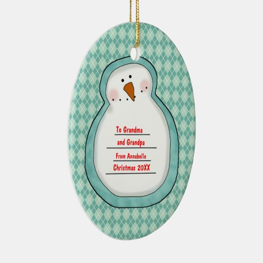 Kerstfoto  keramisch ornament (Rechts)