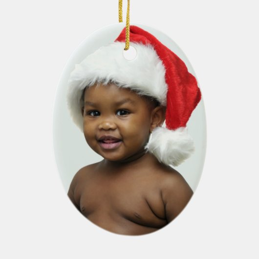 Kerstfoto keramisch ornament (Achterkant)