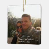 Kerstfoto keramische ornament (Links)