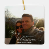 Kerstfoto keramische ornament (Voorkant)