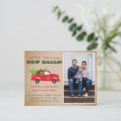 Kerstfoto Kerst Nieuwjaars- verhuisbericht Aankondigingskaart (Staand voorkant)