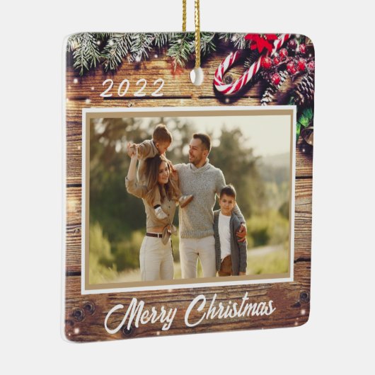 kerstfoto kerstfeest keramisch ornament (Rechts)