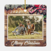 kerstfoto  kerstfeest keramisch ornament (Achterkant)