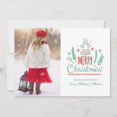 KERSTFOTO KERSTKAART | Kerst Folk Art Engel (Voorkant)