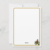 Kerstfoto kerstkaart met gouden engelen (Achterkant)