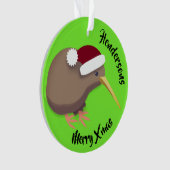 kerstfoto Kiwi Ornament (voorkant)