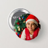 KERSTFOTO KNOP OP MAAT RONDE BUTTON 5,7 CM (Voorkant /achterkant)