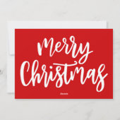 Kerstfoto laat het Sneeuwpenseelscript Feestdagenkaart (Achterkant)