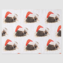 KERSTFOTO LABRADOR MET Kerstmuts Vloeipapier