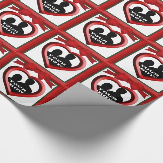 kerstfoto Lijst aangepast Cadeaupapier (Hoek)