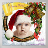 kerstfoto-lijst Baby Poster (Voorkant)