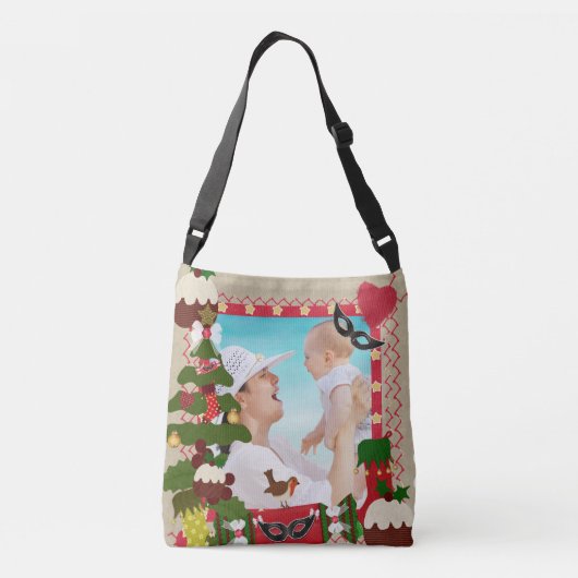 kerstfoto-Lijst Crossbody Tas (Achterkant)