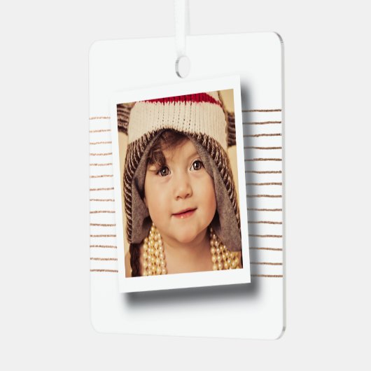 Kerstfoto Lijst DIY Sjabloon Metalen Ornament (Voorkant links)