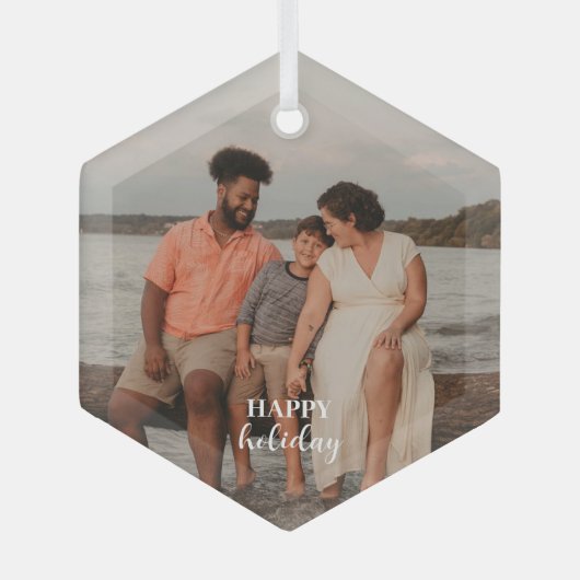 kerstfoto-Lijst Glas Ornament (Voorkant)