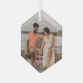 kerstfoto-Lijst Glas Ornament (Voorkant links)