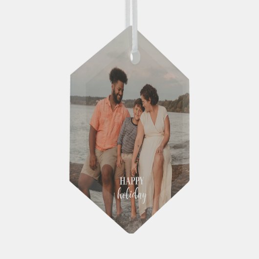 kerstfoto-Lijst Glas Ornament (Voorkant Rechts)