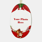 kerstfoto-Lijst Keramisch Ornament (Links)