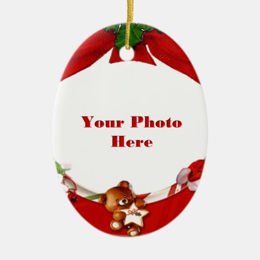 kerstfoto-Lijst Keramisch Ornament (Voorkant)