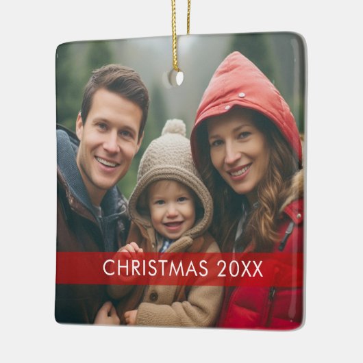 Kerstfoto-Lijst - Modern Keramisch Ornament (Links)