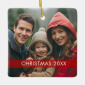 Kerstfoto-Lijst - Modern Keramisch Ornament (Voorkant)