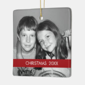 Kerstfoto-Lijst - Modern Keramisch Ornament (Links)