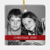 Kerstfoto-Lijst - Modern Keramisch Ornament (Voorkant)