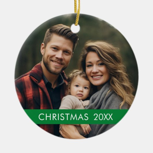 Kerstfoto-Lijst - Modern Keramisch Ornament (Voorkant)