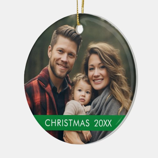 Kerstfoto-Lijst - Modern Keramisch Ornament (Links)