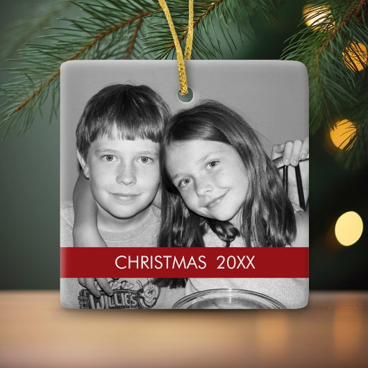 Kerstfoto-Lijst - Modern Keramisch Ornament