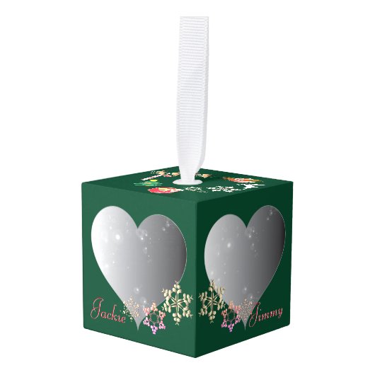 kerstfoto Lijsten kubusversiering Decoratie (Voorkant hoekig)