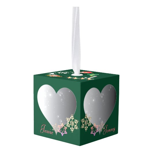 kerstfoto Lijsten kubusversiering Decoratie (Achter hoekig)