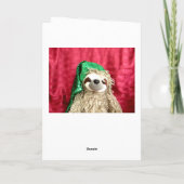 Kerstfoto Luiaard Kaart (Achterkant)