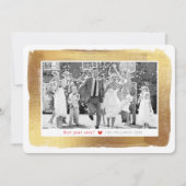 KERSTFOTO luxe glam goud geborsteld lijst Feestdagenkaart (Voorkant)