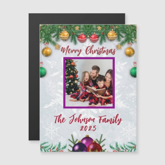 Kerstfoto magneet (Voorkant / Achterkant)