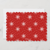 kerstfoto Merry Kerstmis Snowflakes Feestdagenkaart (Achterkant)