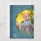 Kerstfoto met dennen feestdagenkaart (Voorkant)